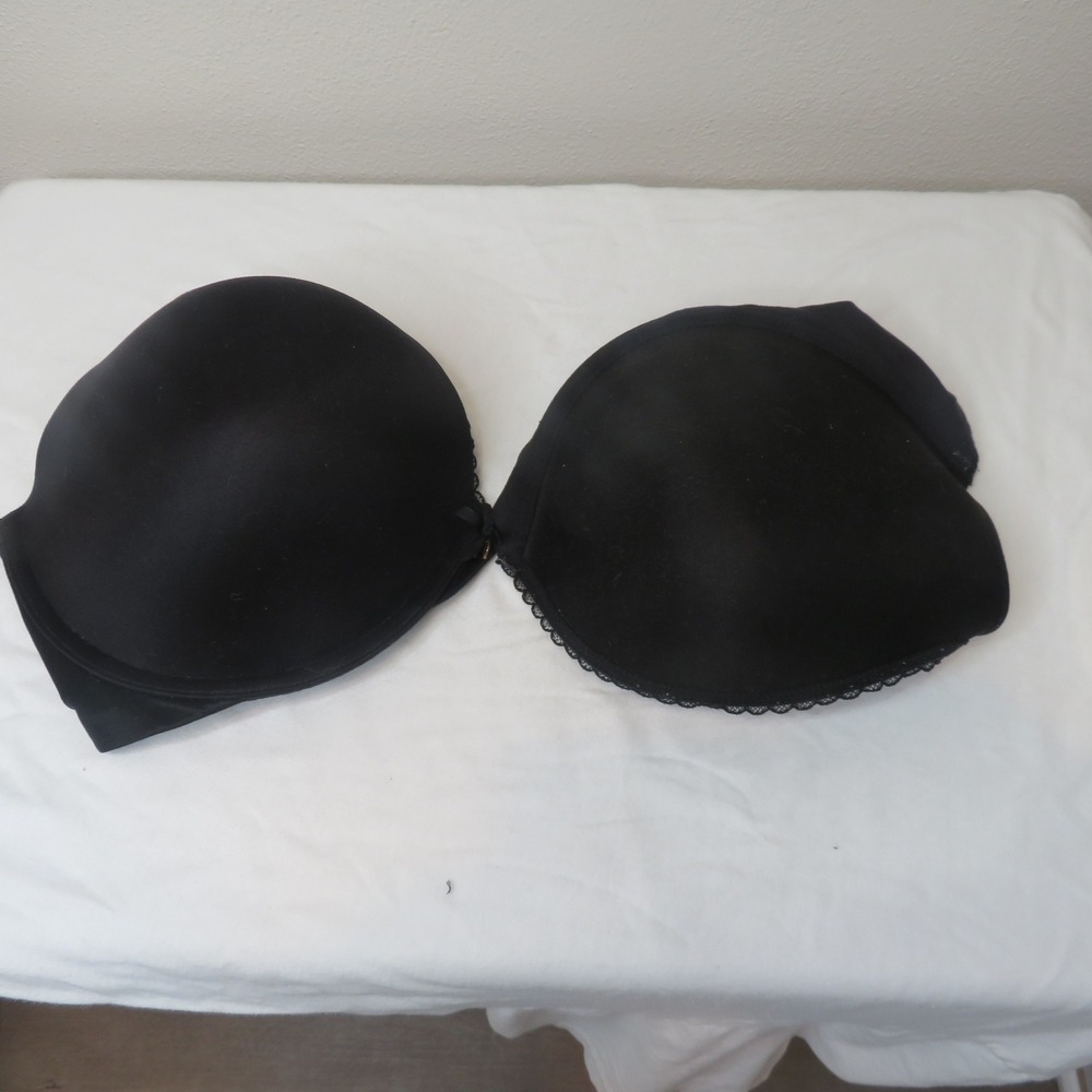 Victorias Secret PINK Black Lace Bralette and Strapless Bra Bundle XS